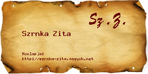 Szrnka Zita névjegykártya